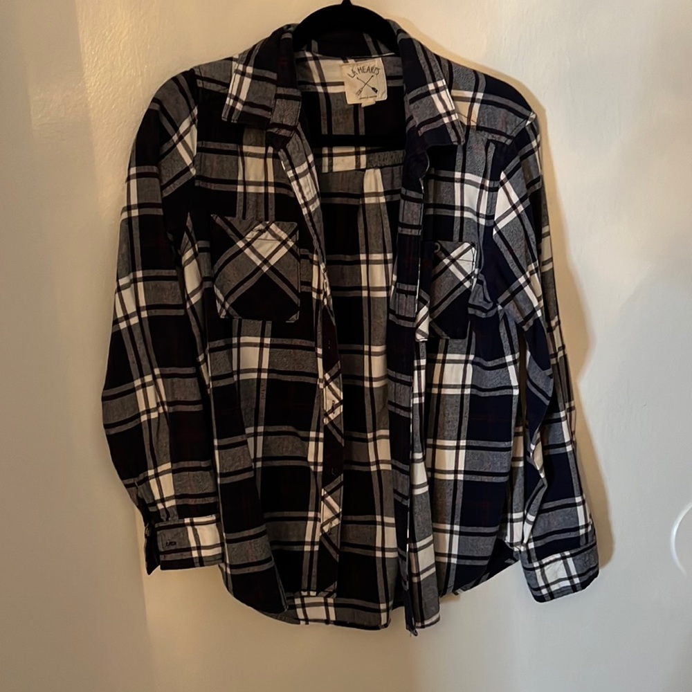 Navy blue flannel
